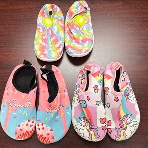 Summer sale bundle GET 3 girls water shoes pool beach slip on Sz 6--7